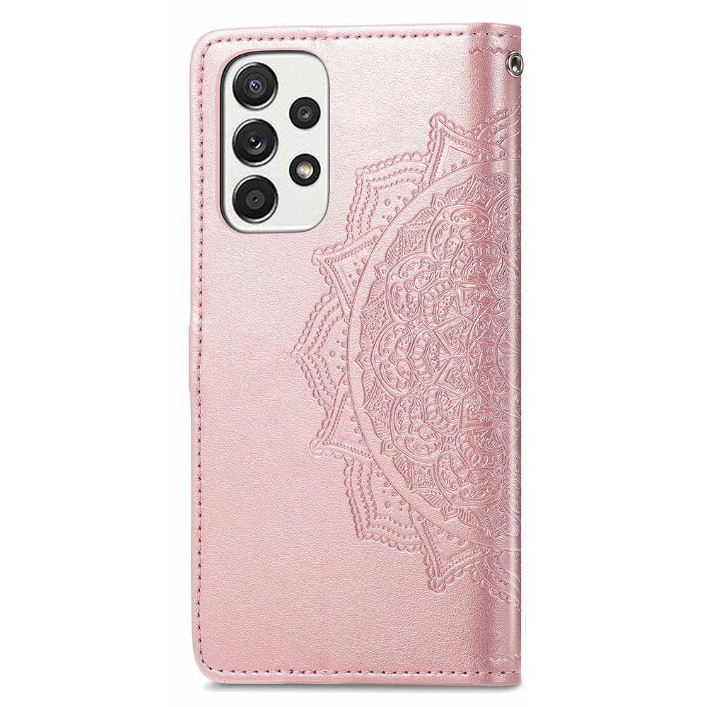  Samsung Galaxy A53 5G Fodral Mandala Läder Roséguld