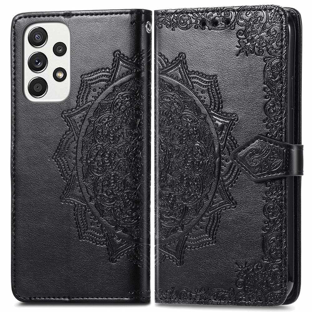  Samsung Galaxy A53 5G Fodral Mandala Läder Svart