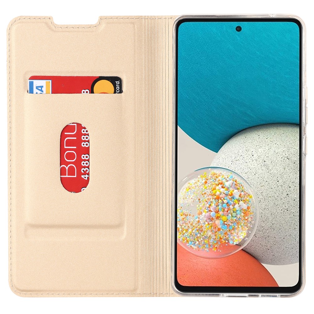  Samsung Galaxy A53 5G Fodral Flip Skin Touch Guld