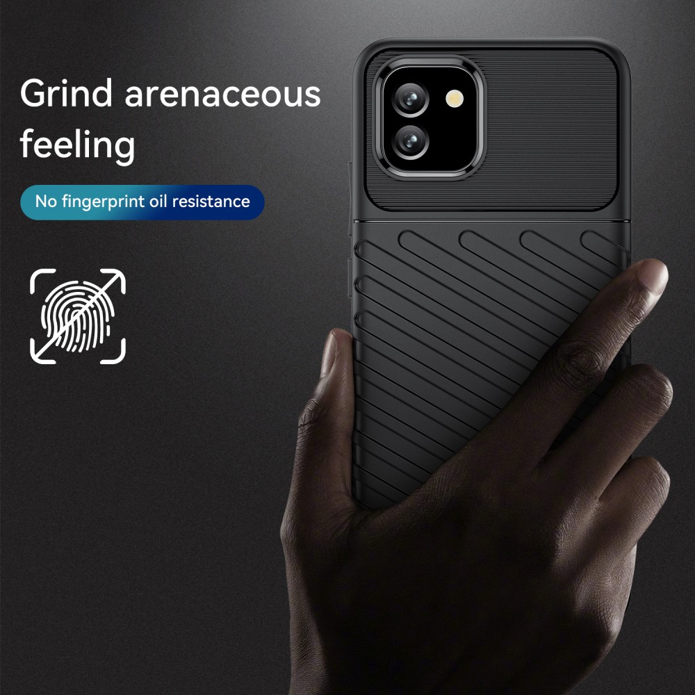  Samsung Galaxy A03 Skal Twill Textur Svart