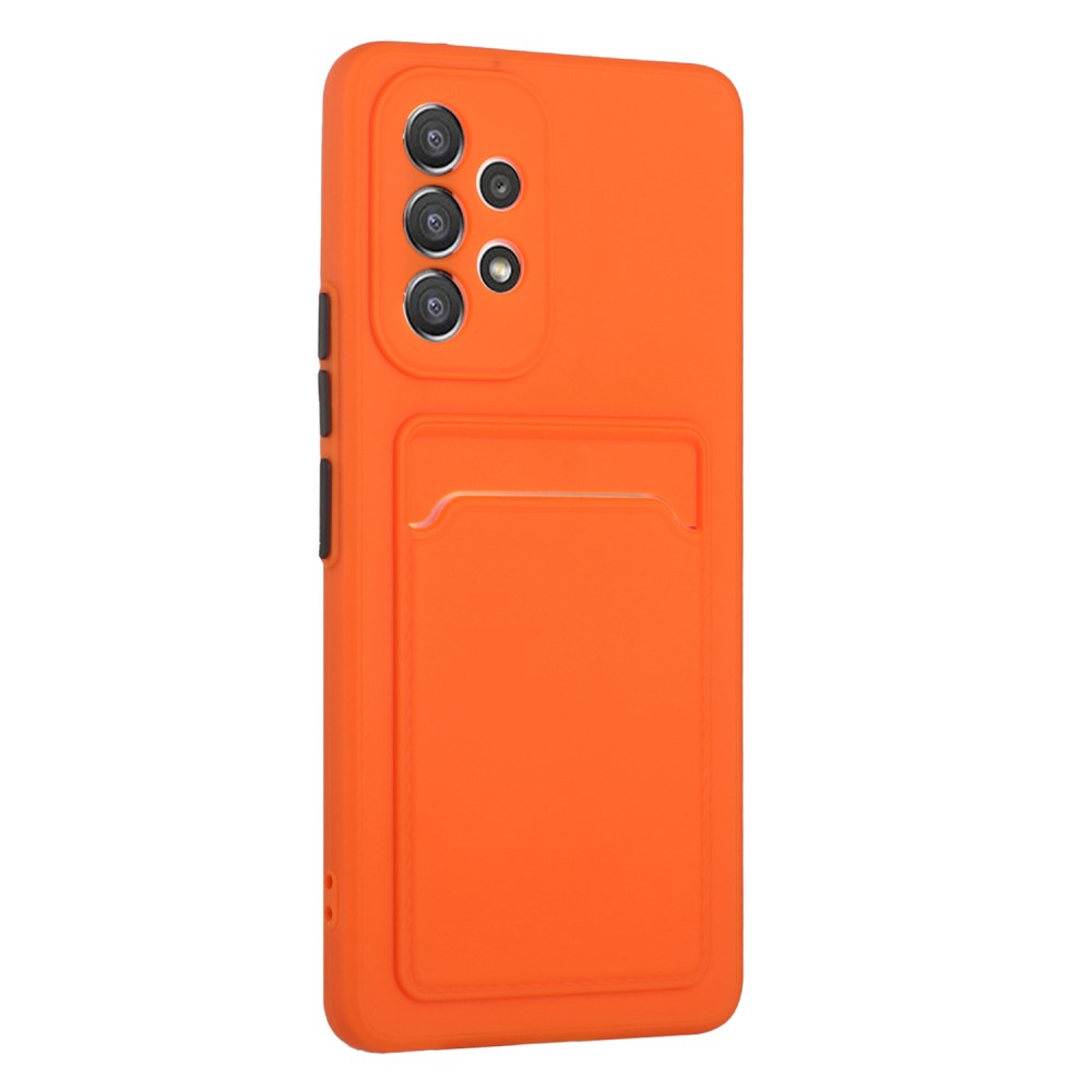  Samsung Galaxy A53 5G Skal TPU Kortfack Orange