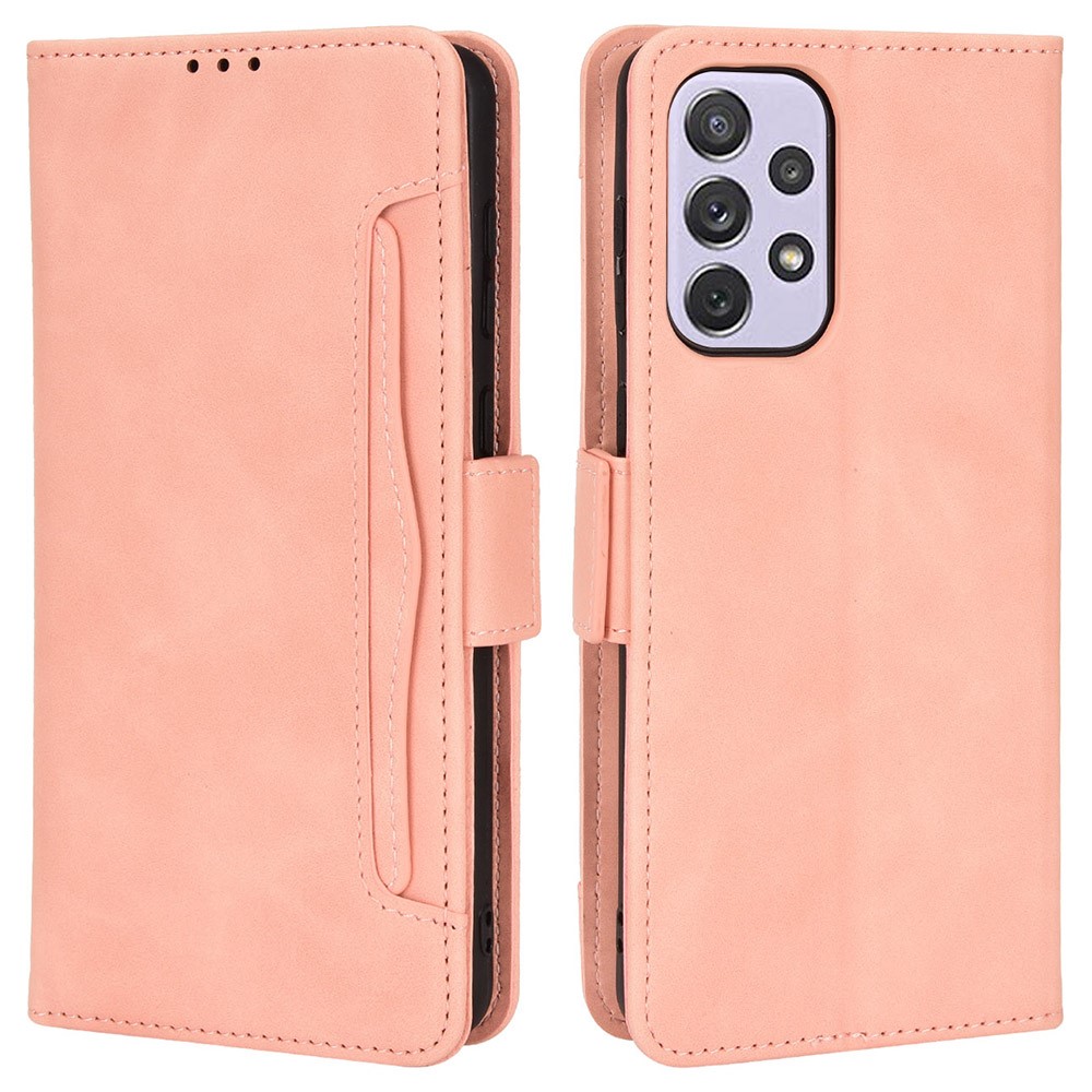  Samsung Galaxy A53 5G Fodral Avtagbart Kortfodral Ljus Rosa