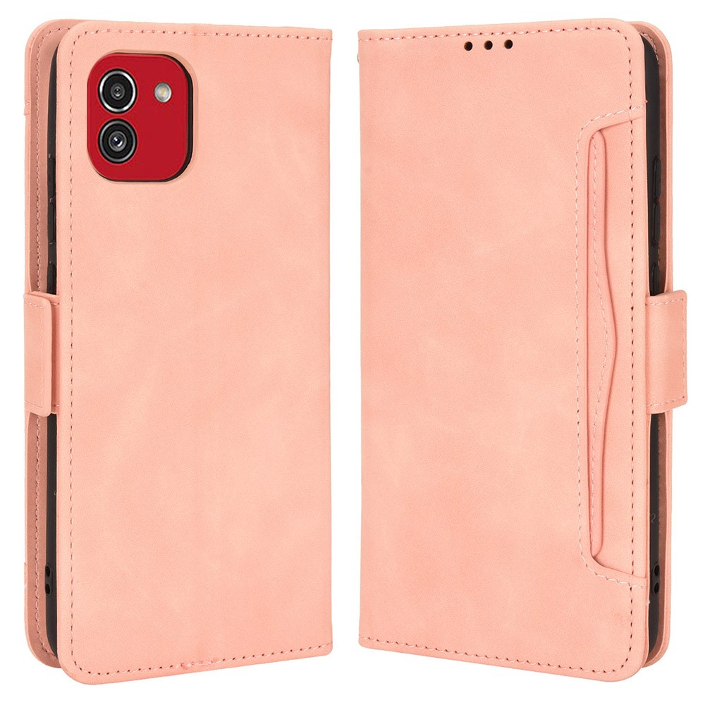  Samsung Galaxy A03 Fodral Avtagbart Kortfodral Ljus Rosa