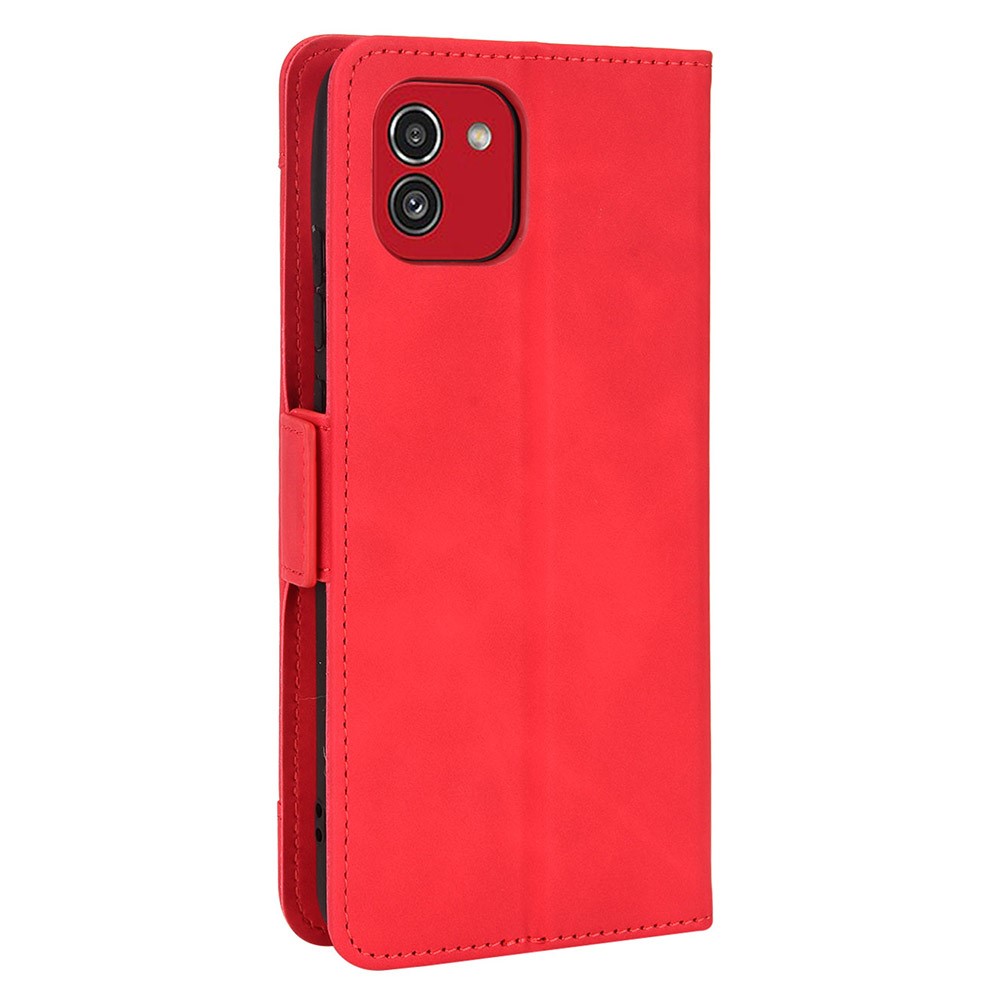  Samsung Galaxy A03 Fodral Avtagbart Kortfodral Röd