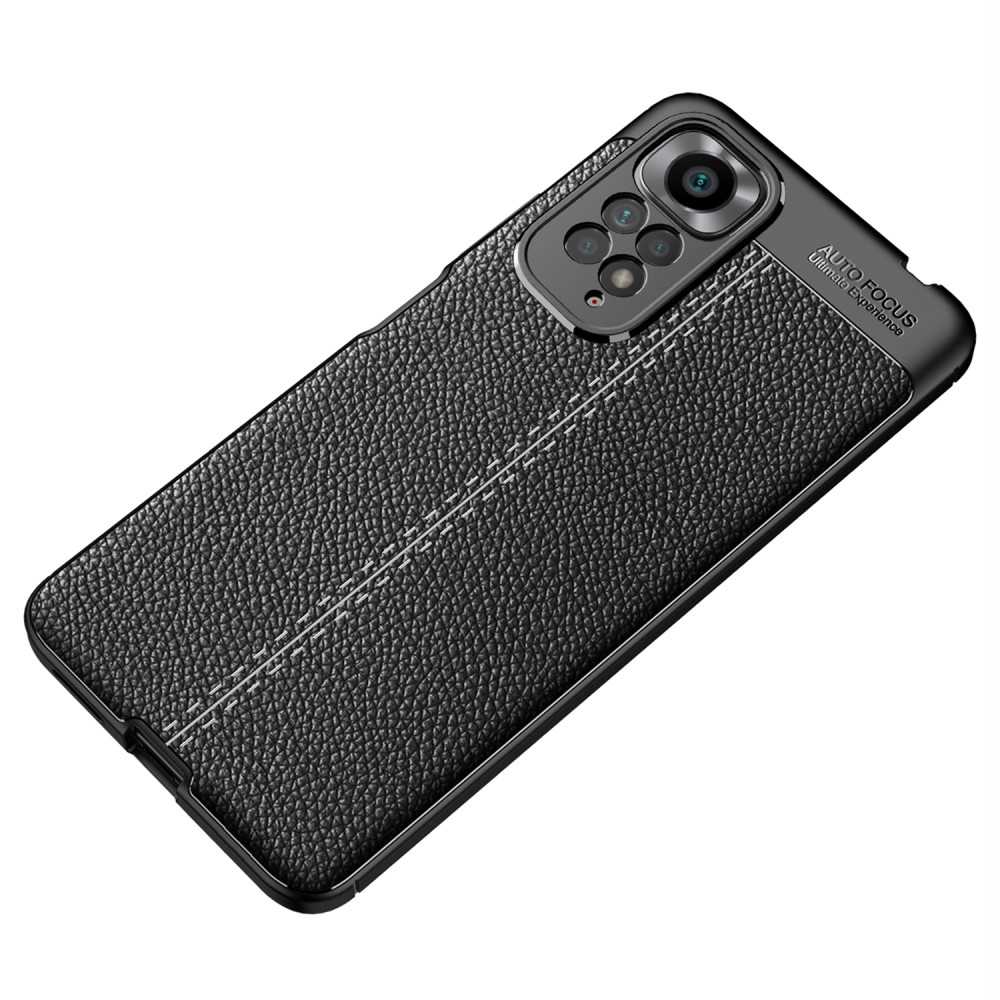  Xiaomi Redmi Note 11 4G Skal Litchi Textur Svart