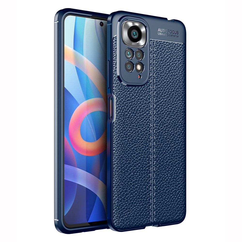  Xiaomi Redmi Note 11 4G Skal Litchi Textur Blå
