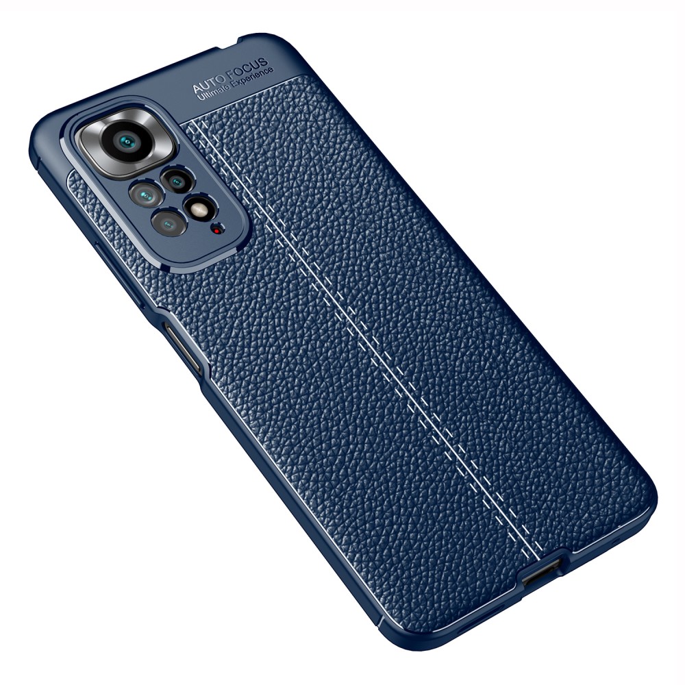  Xiaomi Redmi Note 11 4G Skal Litchi Textur Blå