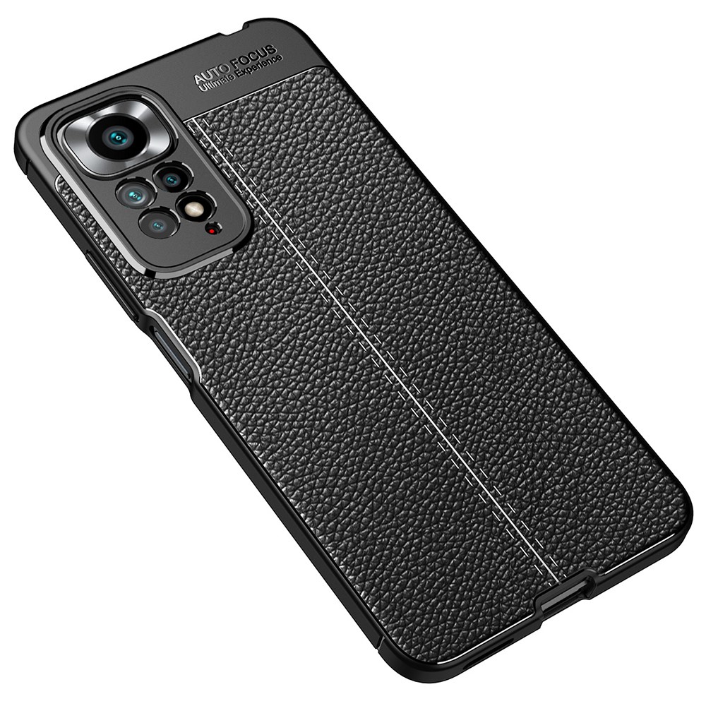  Xiaomi Redmi Note 11 Pro 5G Skal Litchi Textur Svart
