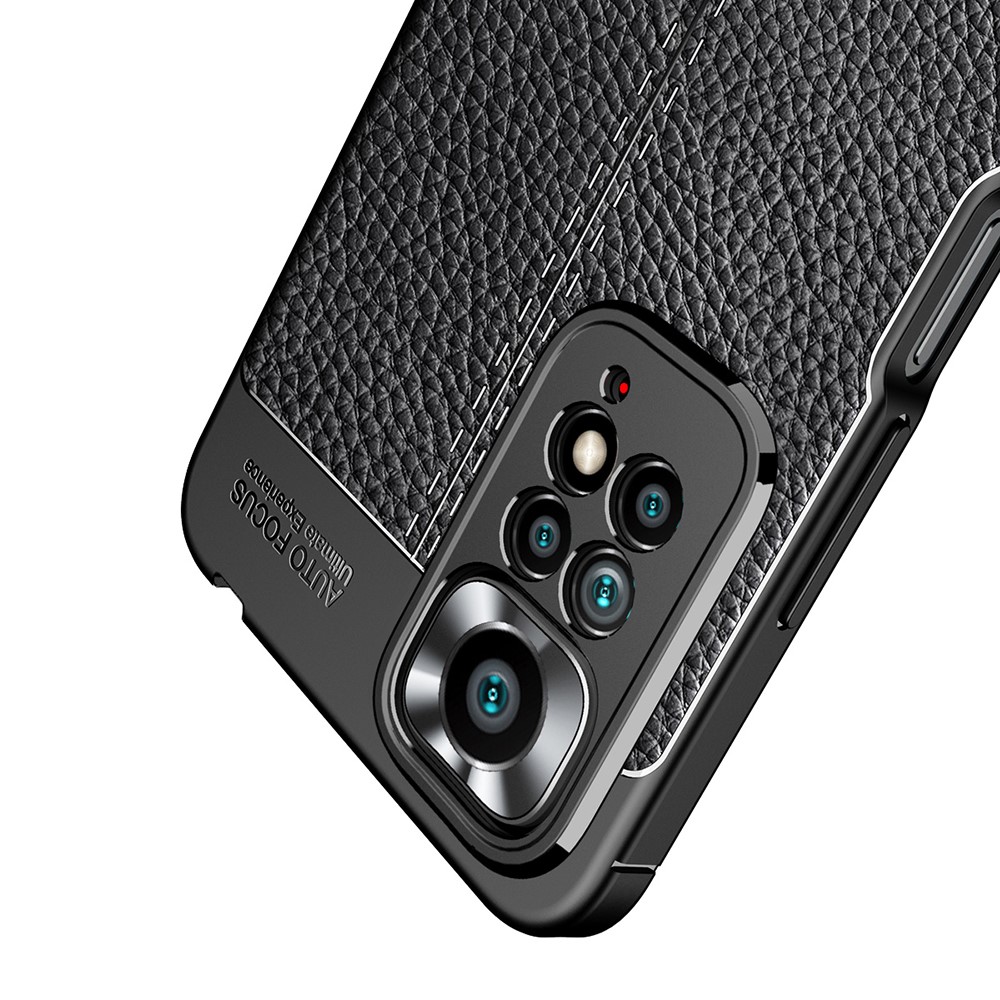  Xiaomi Redmi Note 11 Pro 5G Skal Litchi Textur Blå