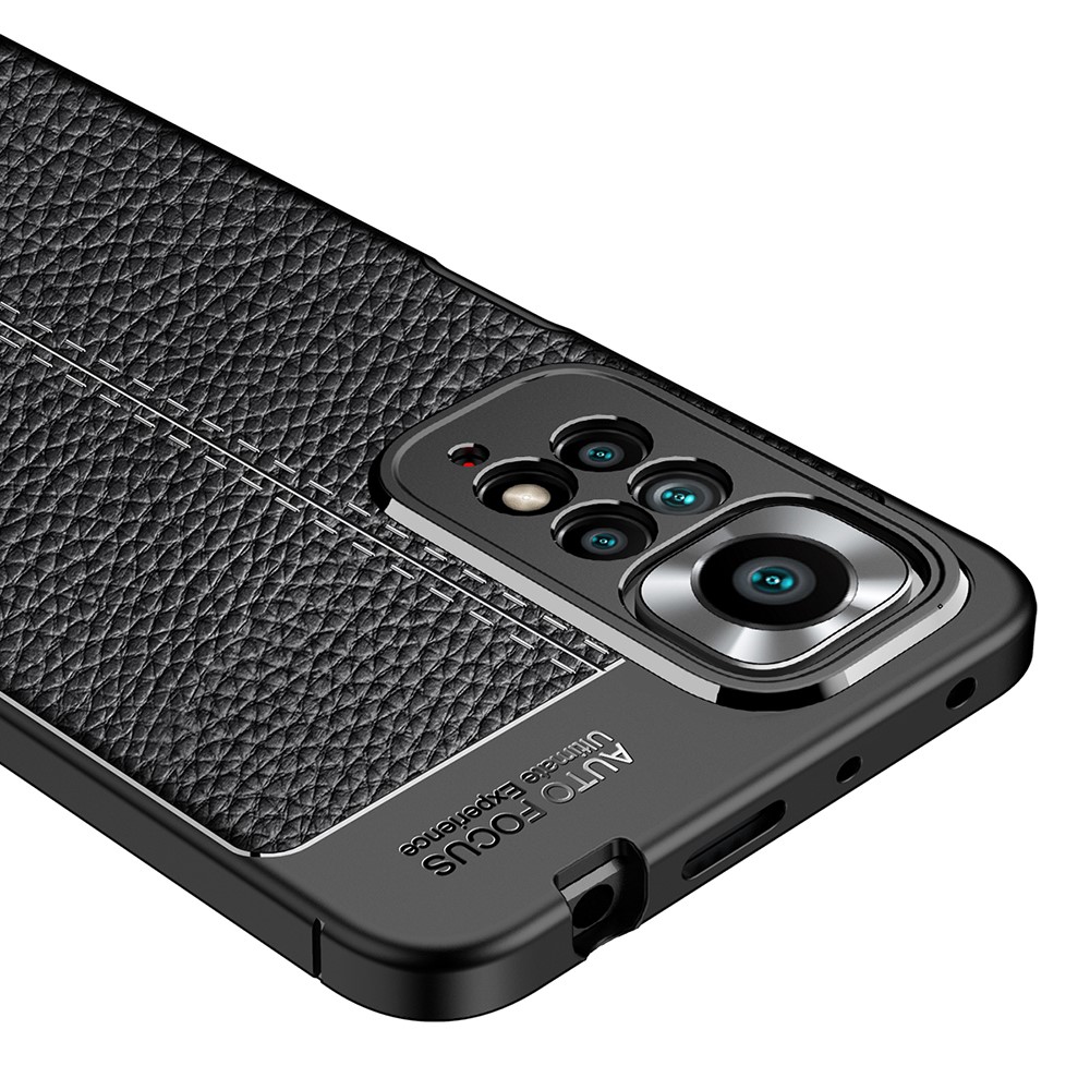  Xiaomi Redmi Note 11 Pro 5G Skal Litchi Textur Blå