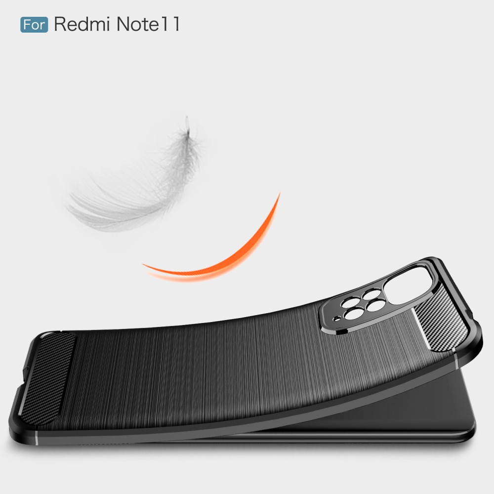  Xiaomi Redmi Note 11 4G Skal Borstad Stål Textur Blå