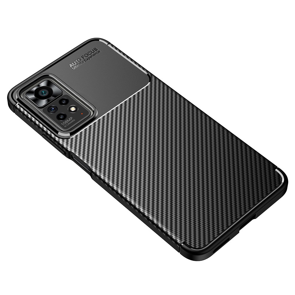  Xiaomi Redmi Note 11 Pro 5G Skal Kolfiber Textur Svart