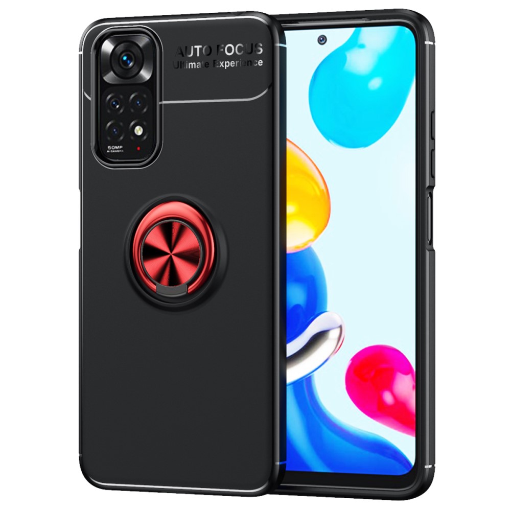  Xiaomi Redmi Note 11 4G Skal Ring Svart/Röd