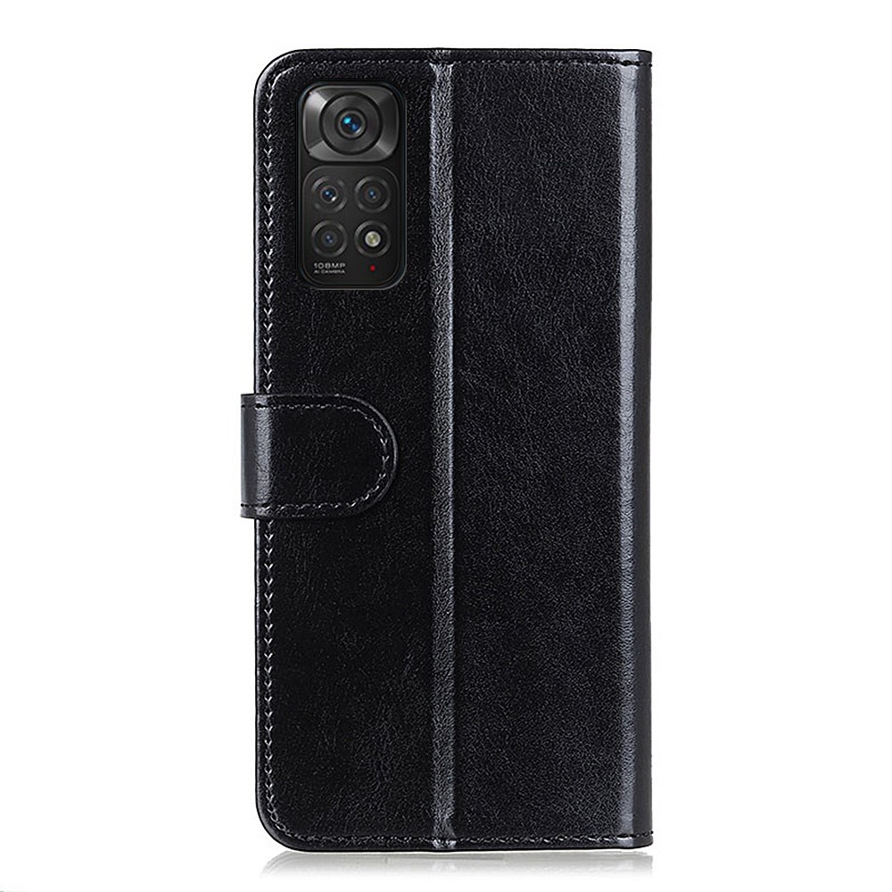  Xiaomi Redmi Note 11 4G Fodral Crazy Horse Läder Svart