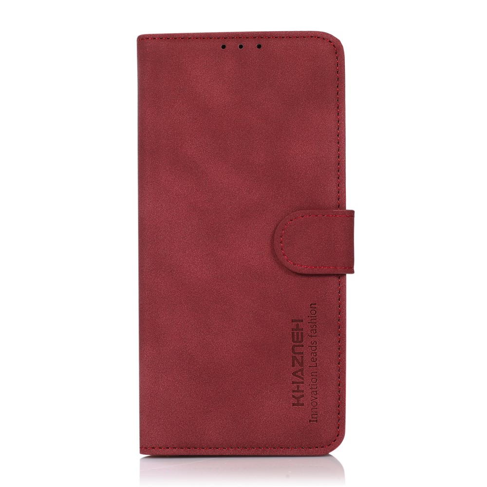 KHAZNEH KHAZNEH Xiaomi Redmi Note 11 4G Fodral Retro Läder Röd