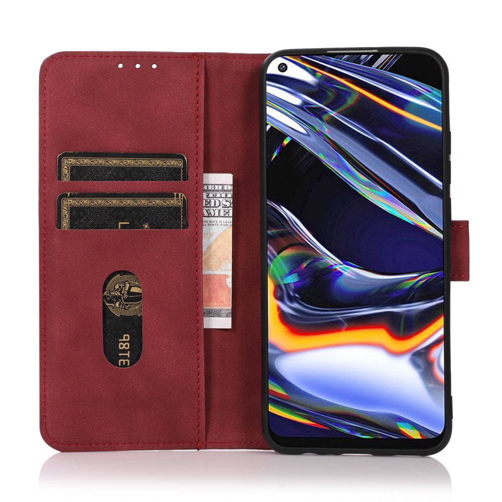 KHAZNEH KHAZNEH Xiaomi Redmi Note 11 4G Fodral Retro Läder Röd