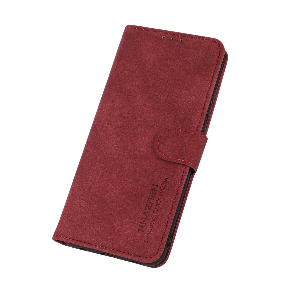 KHAZNEH KHAZNEH Xiaomi Redmi Note 11 4G Fodral Retro Läder Röd