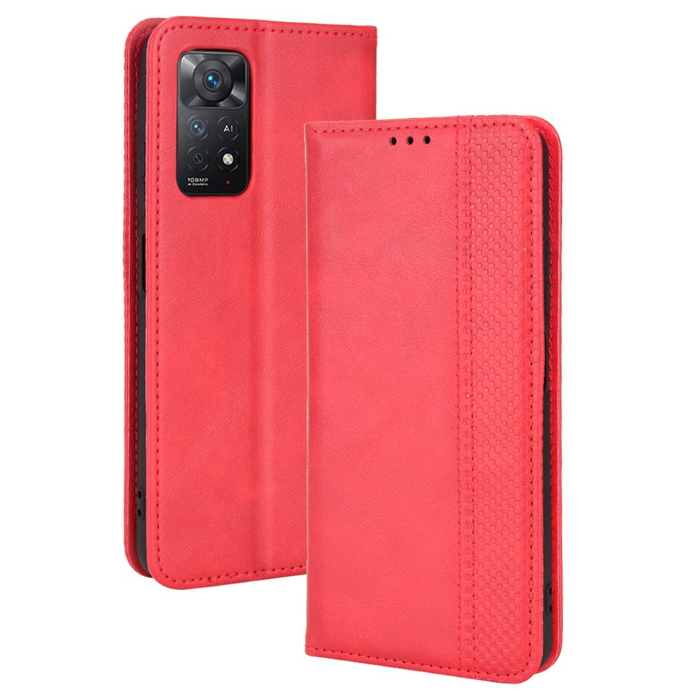  Xiaomi Redmi Note 11 Pro 5G Fodral Flip Vintage Röd
