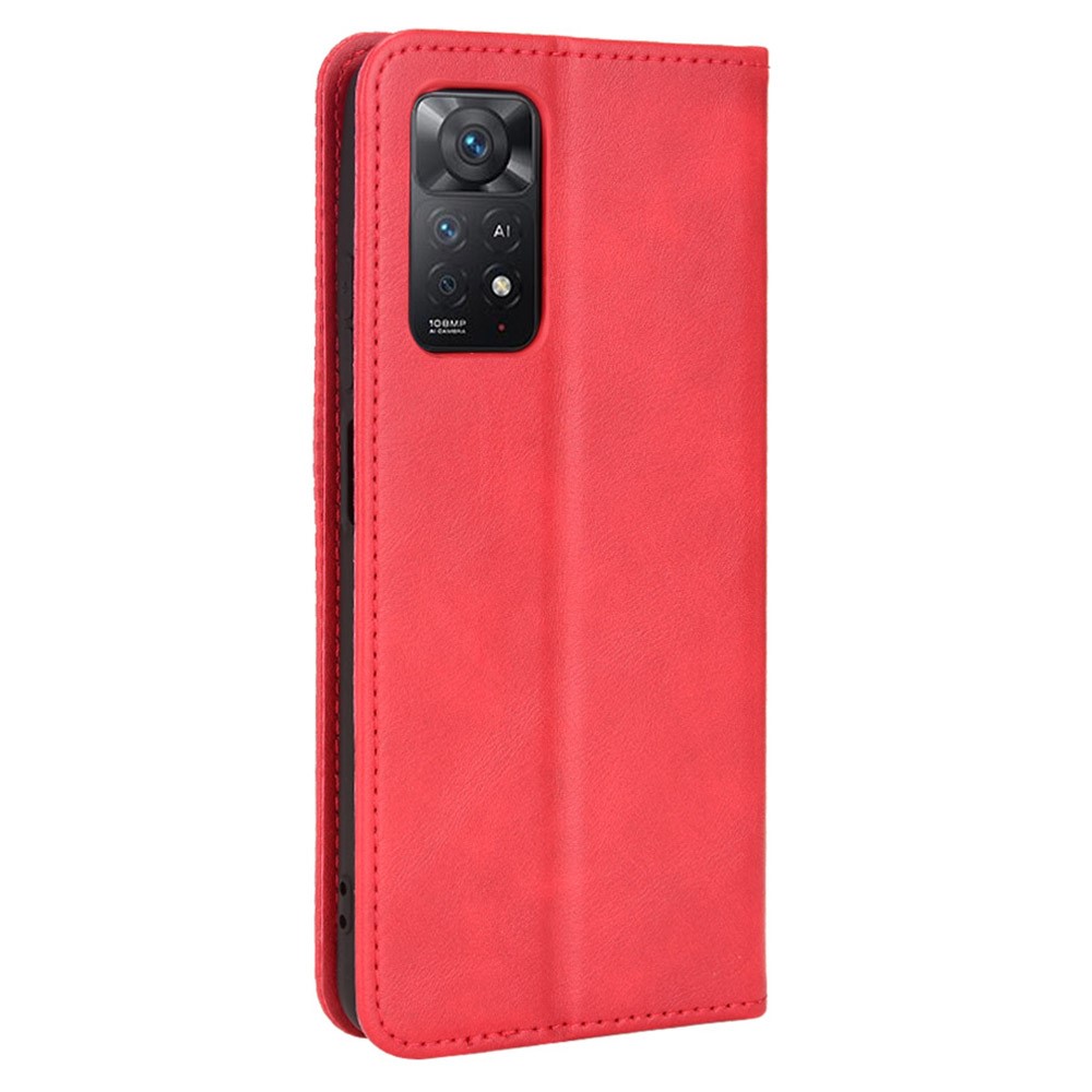  Xiaomi Redmi Note 11 Pro 5G Fodral Flip Vintage Röd