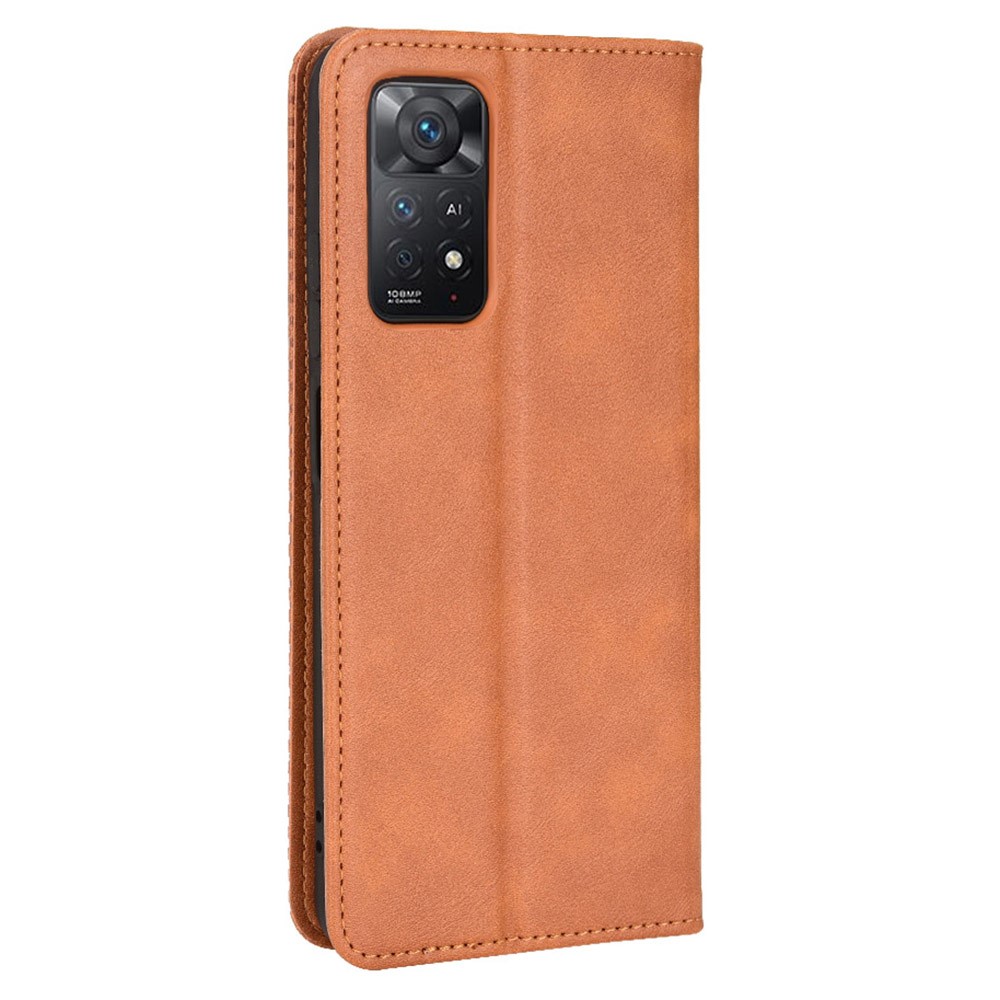  Xiaomi Redmi Note 11 Pro 5G Fodral Flip Vintage Brun
