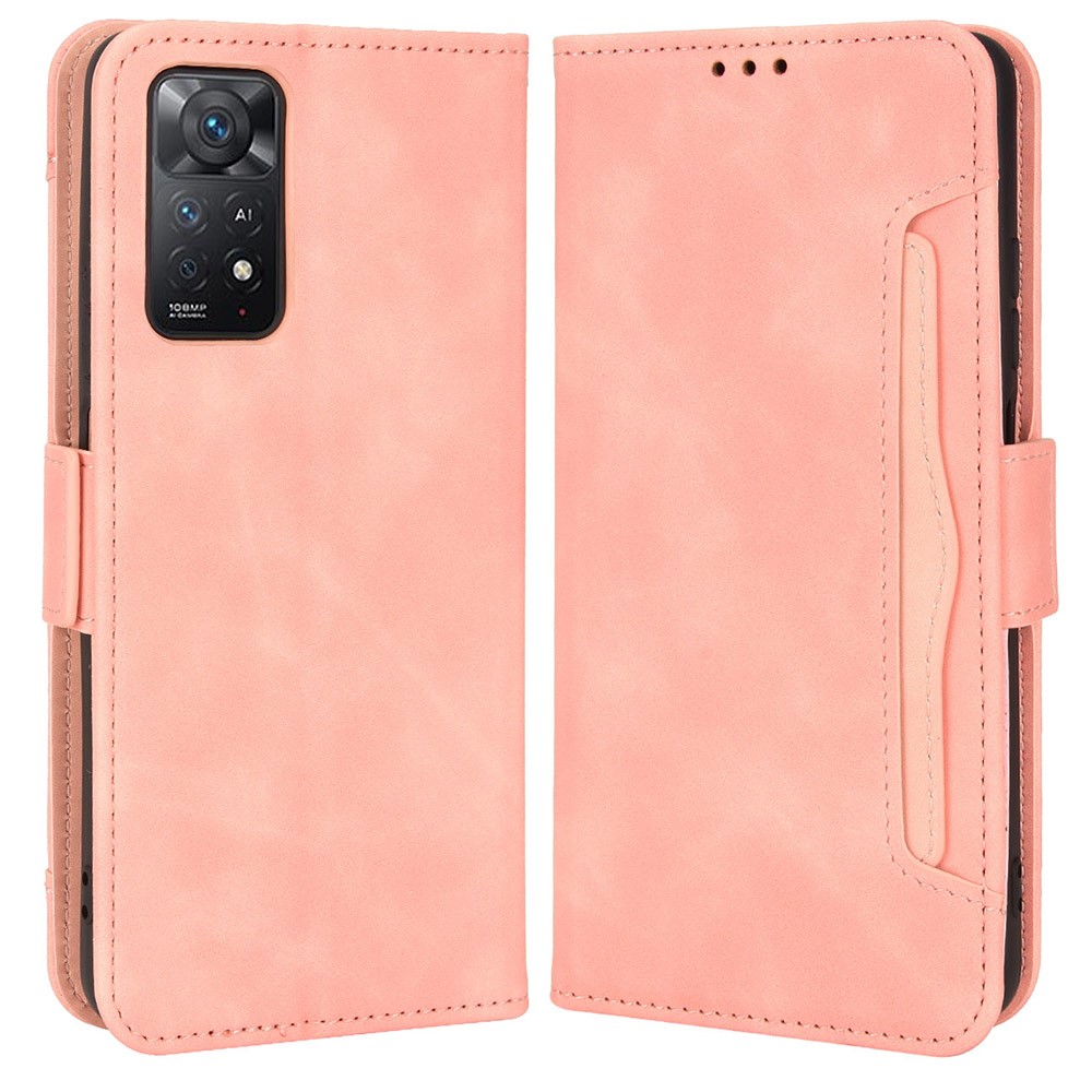  Xiaomi Redmi Note 11 Pro 5G Fodral Avtagbart Kortfodral Ljus Rosa