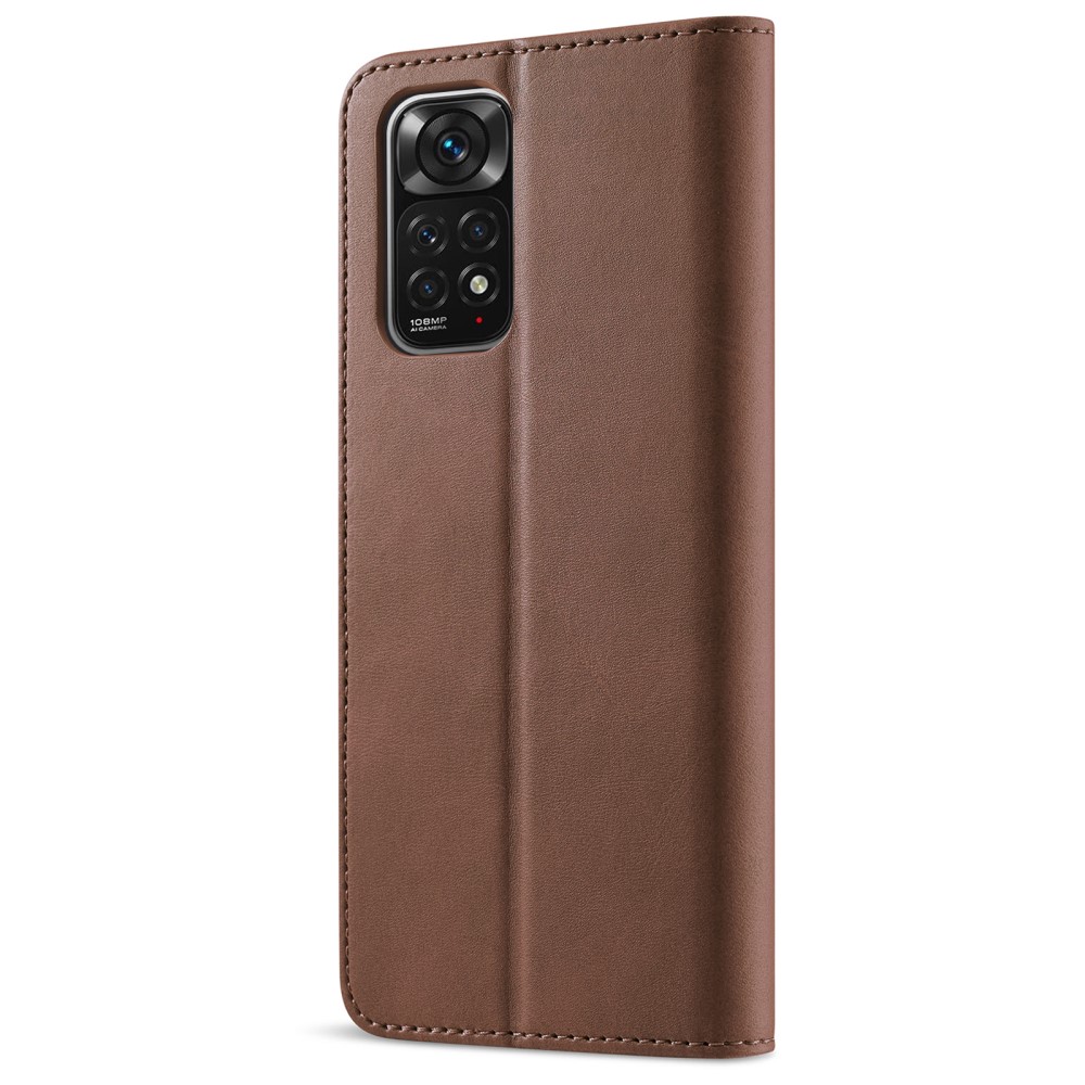 LC.IMEEKE LC.IMEEKE Xiaomi Redmi Note 11 Pro 5G Fodral Läder Brun