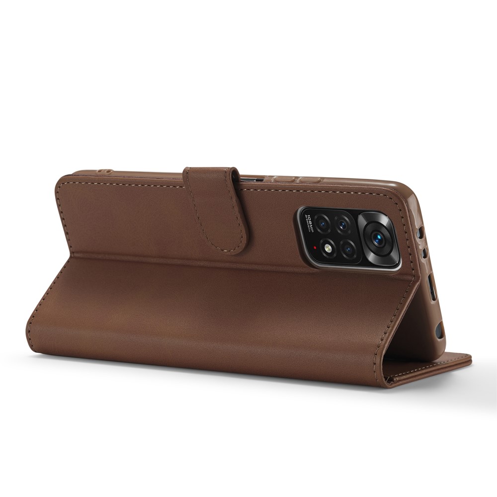 LC.IMEEKE LC.IMEEKE Xiaomi Redmi Note 11 Pro 5G Fodral Läder Brun