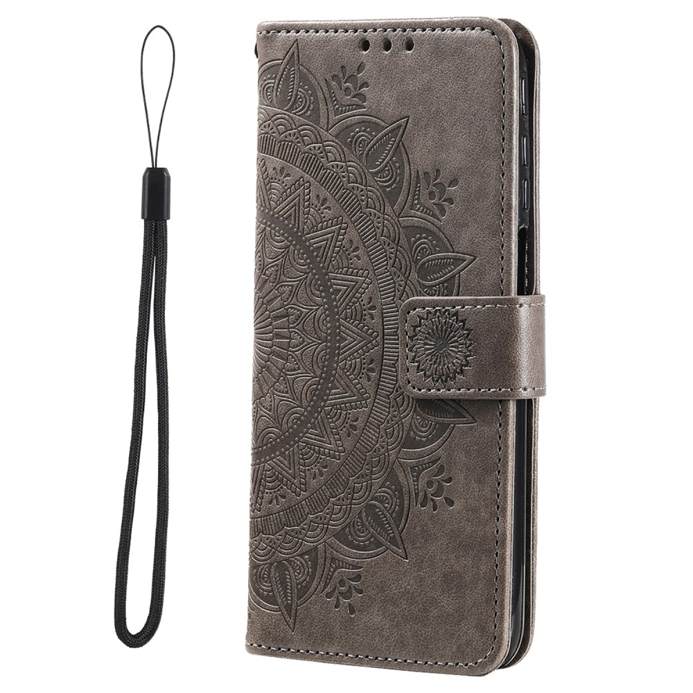  Xiaomi Redmi Note 11 Pro 5G Fodral Mandala Läder Grå