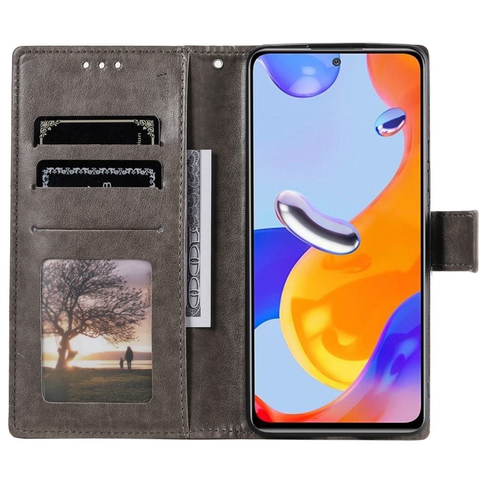  Xiaomi Redmi Note 11 Pro 5G Fodral Mandala Läder Grå