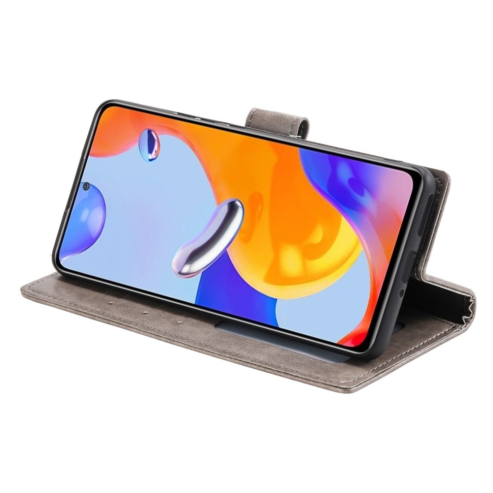  Xiaomi Redmi Note 11 Pro 5G Fodral Mandala Läder Grå