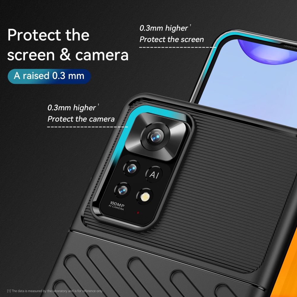  Xiaomi Redmi Note 11 Pro 5G Skal Twill Textur Svart