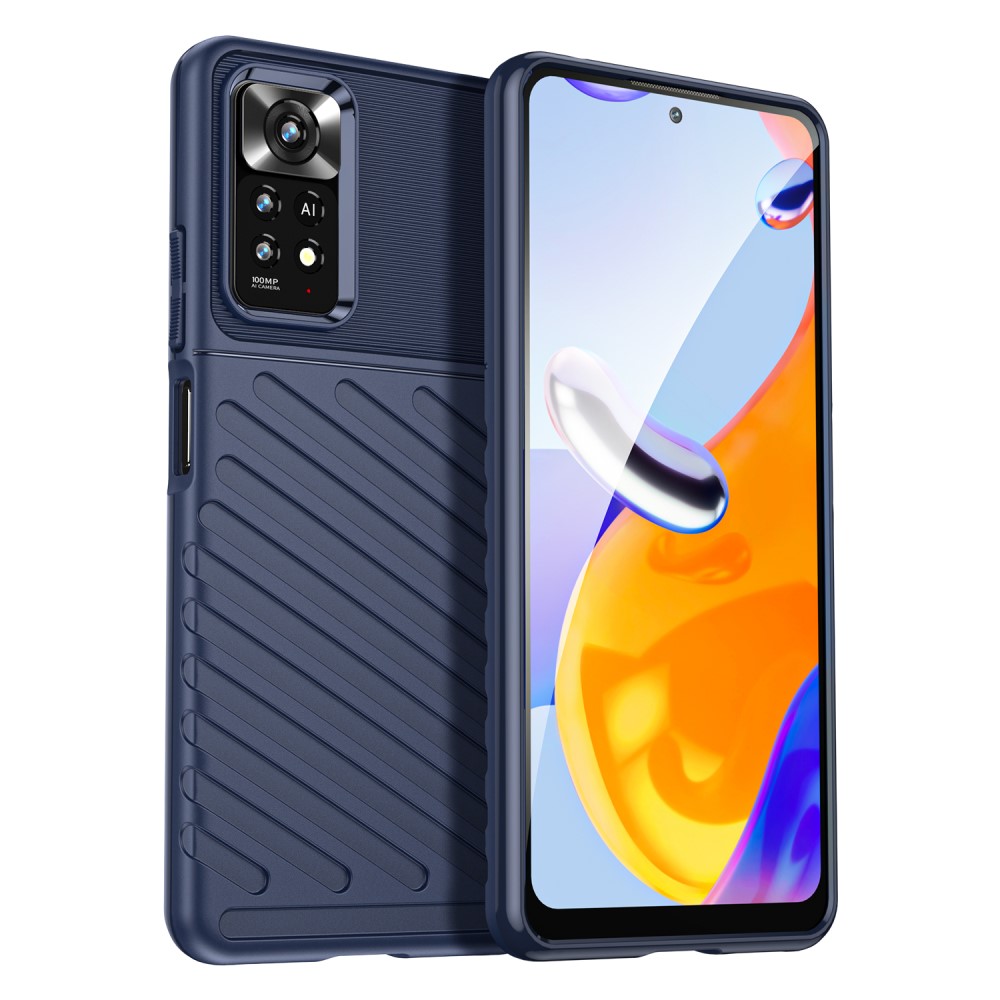  Xiaomi Redmi Note 11 Pro 5G Skal Twill Textur Blå