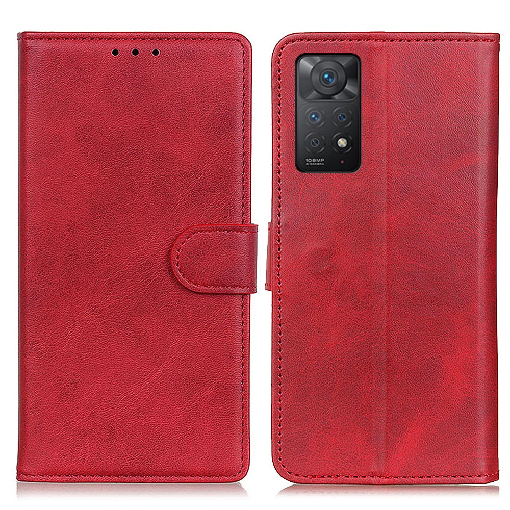  Xiaomi Redmi Note 11 Pro 5G Fodral Solid Läder Röd