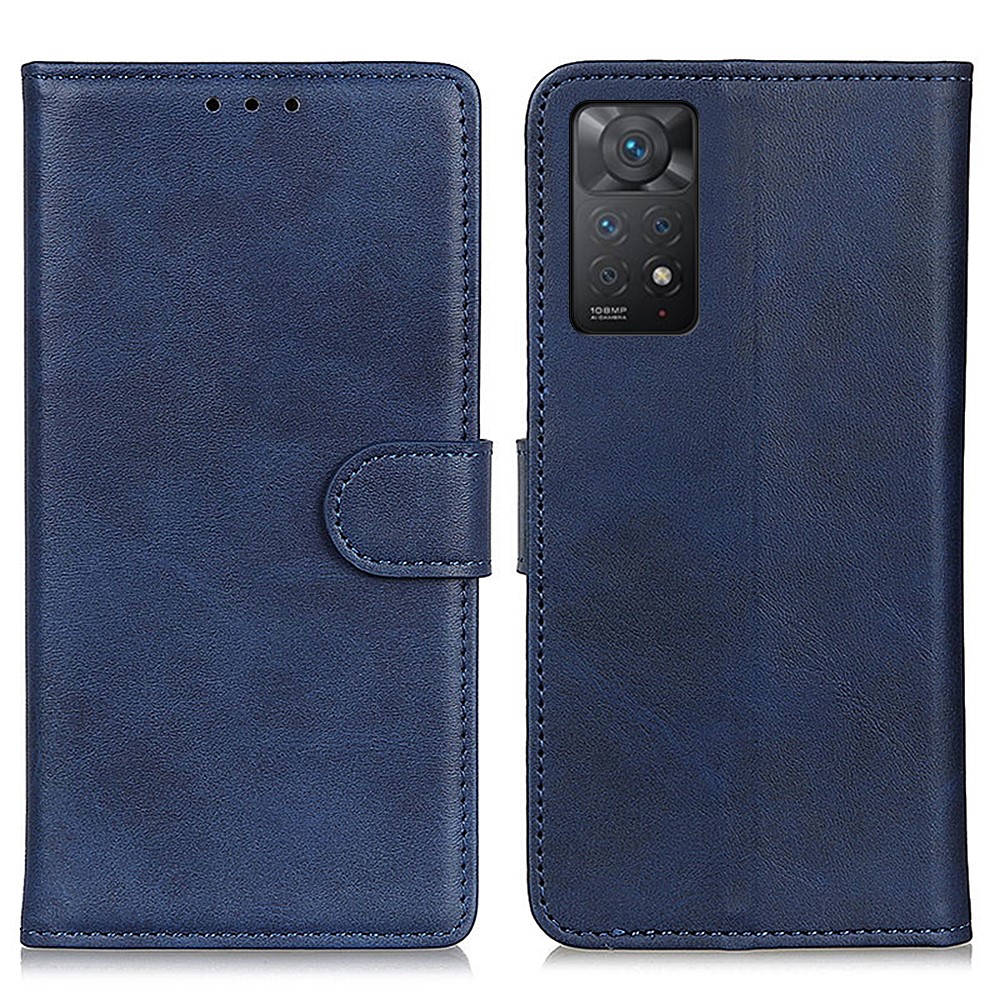  Xiaomi Redmi Note 11 Pro 5G Fodral Solid Läder Blå