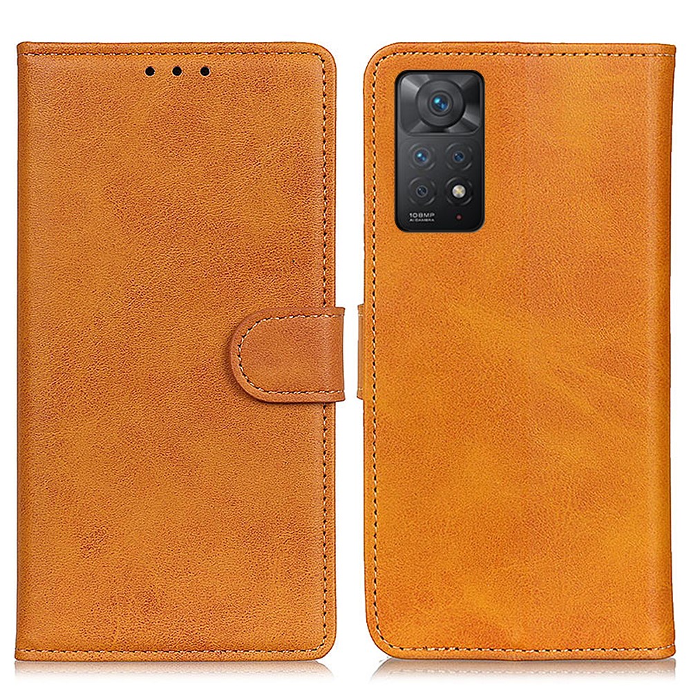  Xiaomi Redmi Note 11 Pro 5G Fodral Solid Läder Brun