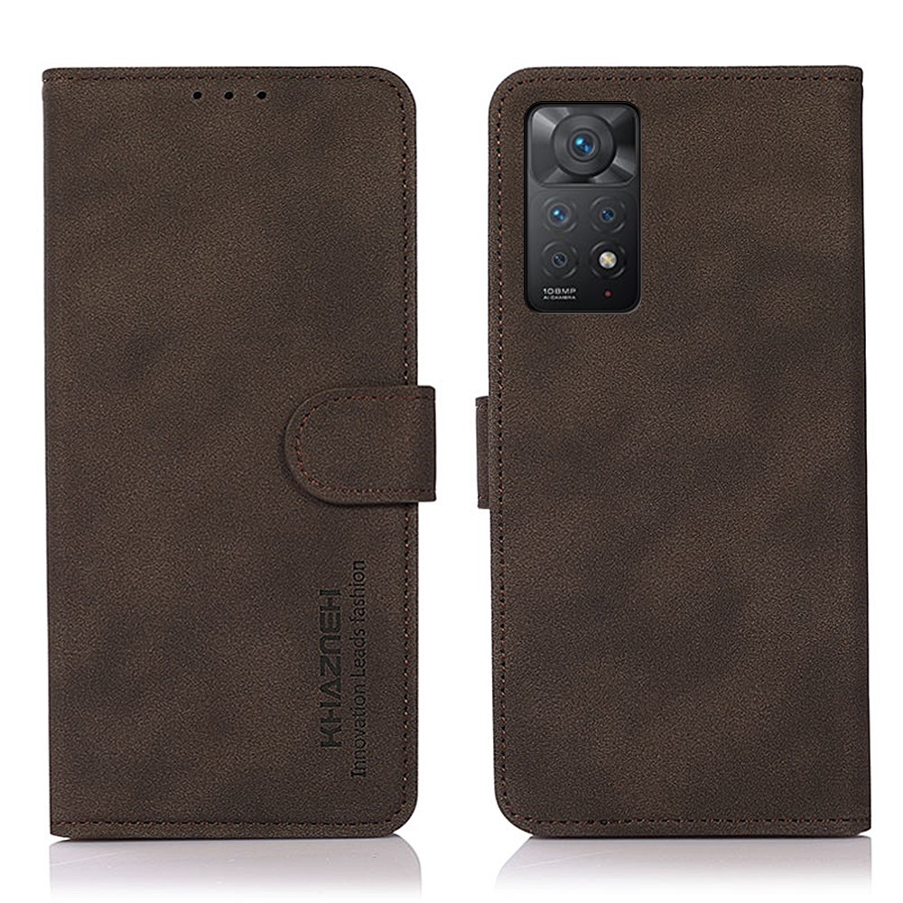 KHAZNEH KHAZNEH Xiaomi Redmi Note 11 Pro 5G Fodral Retro Läder Brun