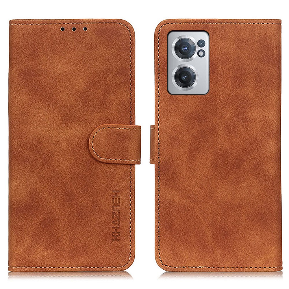 KHAZNEH KHAZNEH OnePlus Nord CE 2 5G Fodral Retro Läder Brun