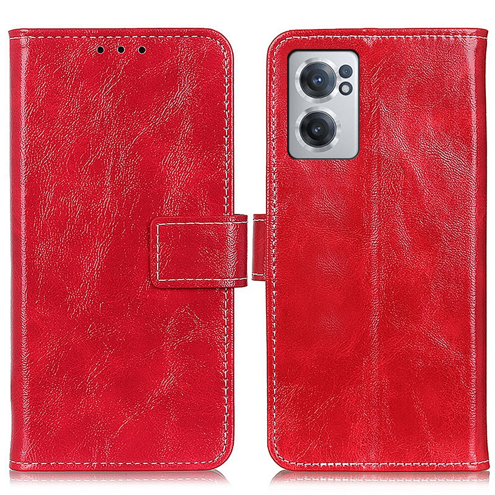  OnePlus Nord CE 2 5G Fodral Retro Läder Röd