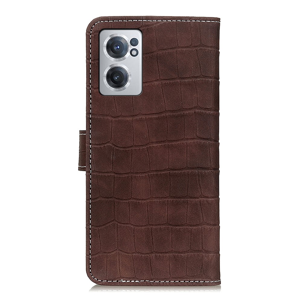 OnePlus Nord CE 2 5G Fodral Krokodil Textur Brun