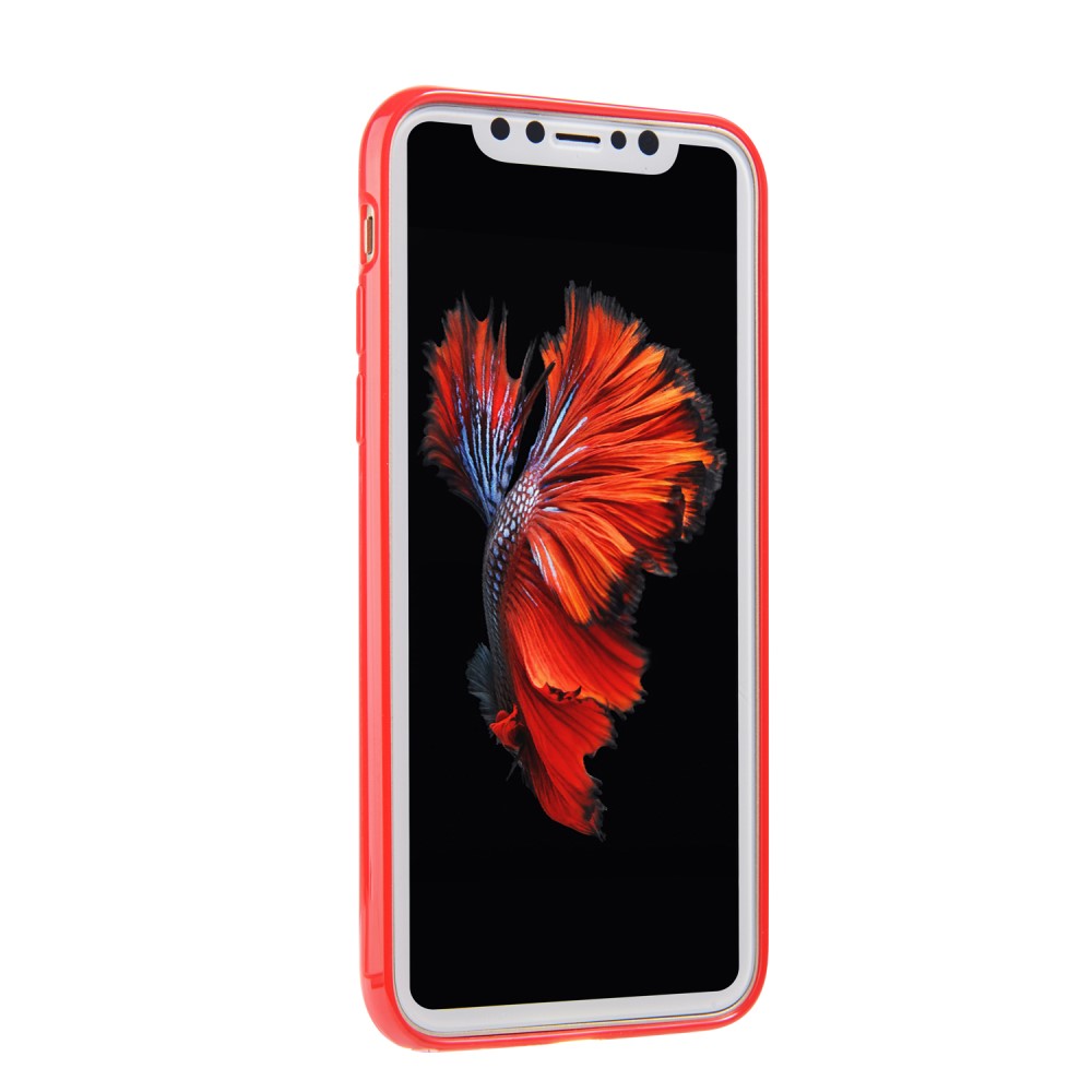SULADA iPhone X/Xs - SULADA Marmor Skal - Röd