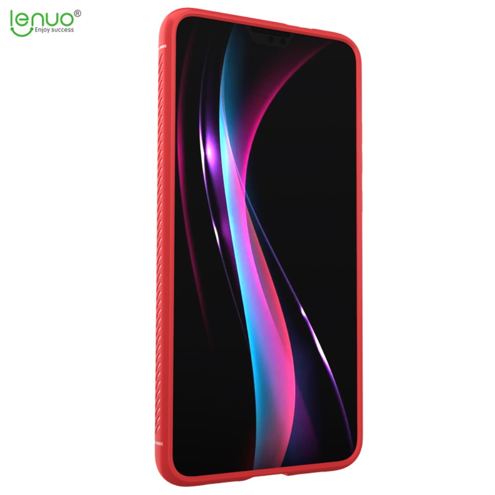 LENUO Huawei P20 - LENUO Litchi Skal - Röd