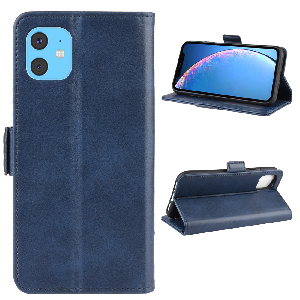  iPhone 11 - Plånboksfodral PU-Läder - Mörk Blå