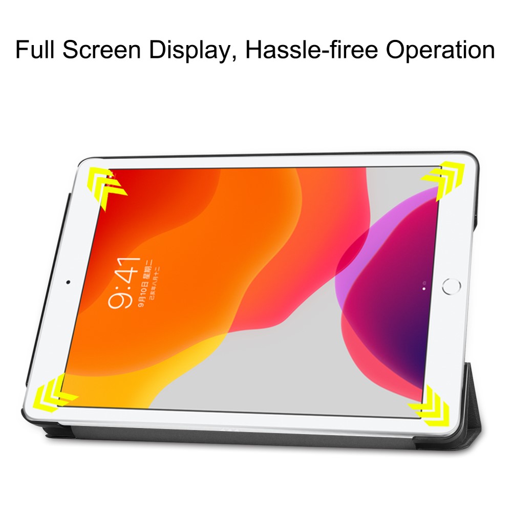  iPad 10.2 2019/2020/2021 Fodral Tri-Fold Svart