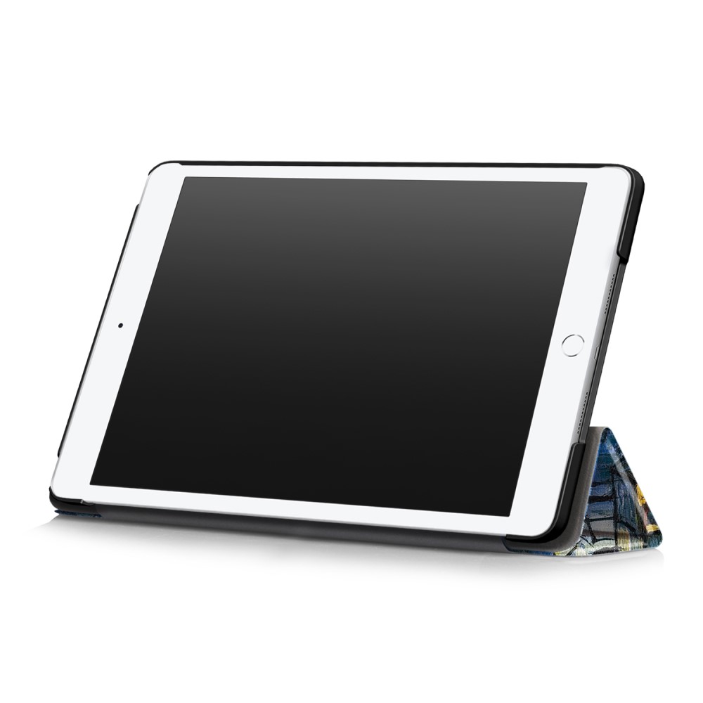  iPad 10.2 2019/2020/2021 Fodral Tri-Fold Brush Painting