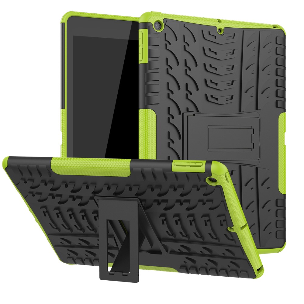  iPad 10.2 2019/2020/2021 Skal Rugged Kickstand Armor Grön