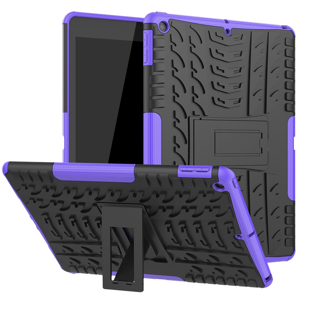  iPad 10.2 2019/2020/2021 Skal Rugged Kickstand Armor Lila