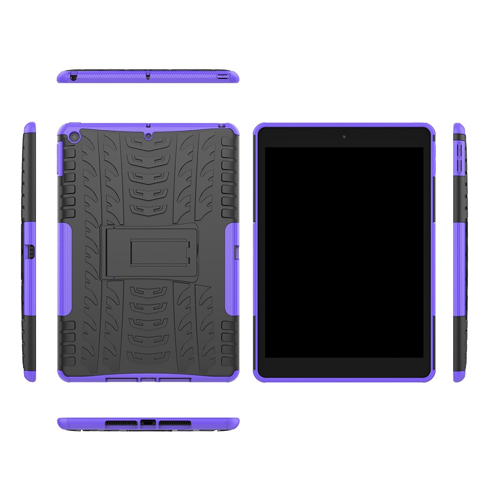  iPad 10.2 2019/2020/2021 Skal Rugged Kickstand Armor Lila