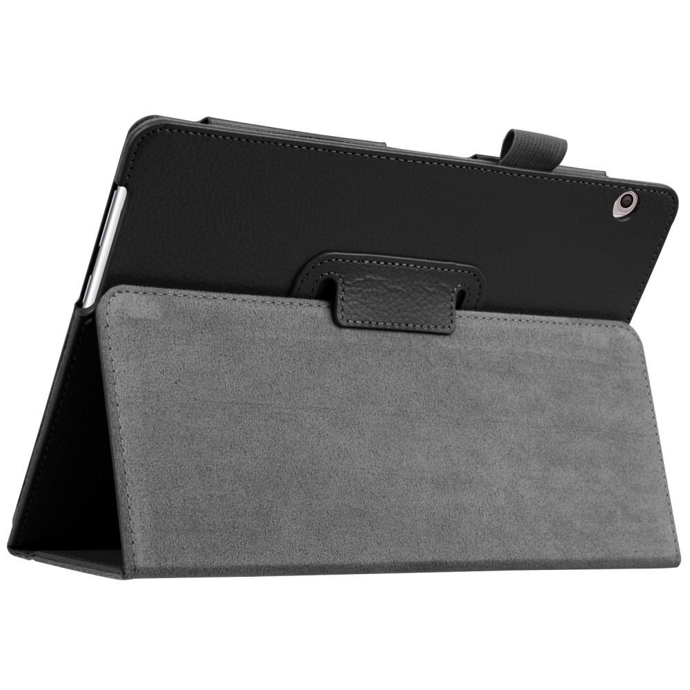  Huawei MediaPad T3 10 - Litchi läderfodral - Svart