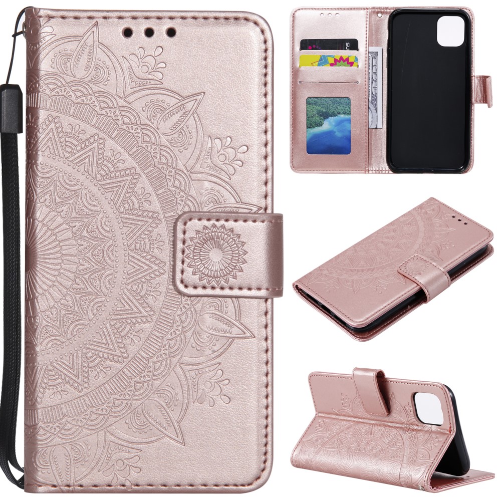  iPhone 11 Pro - Mandala Plånboksfodral - Roséguld