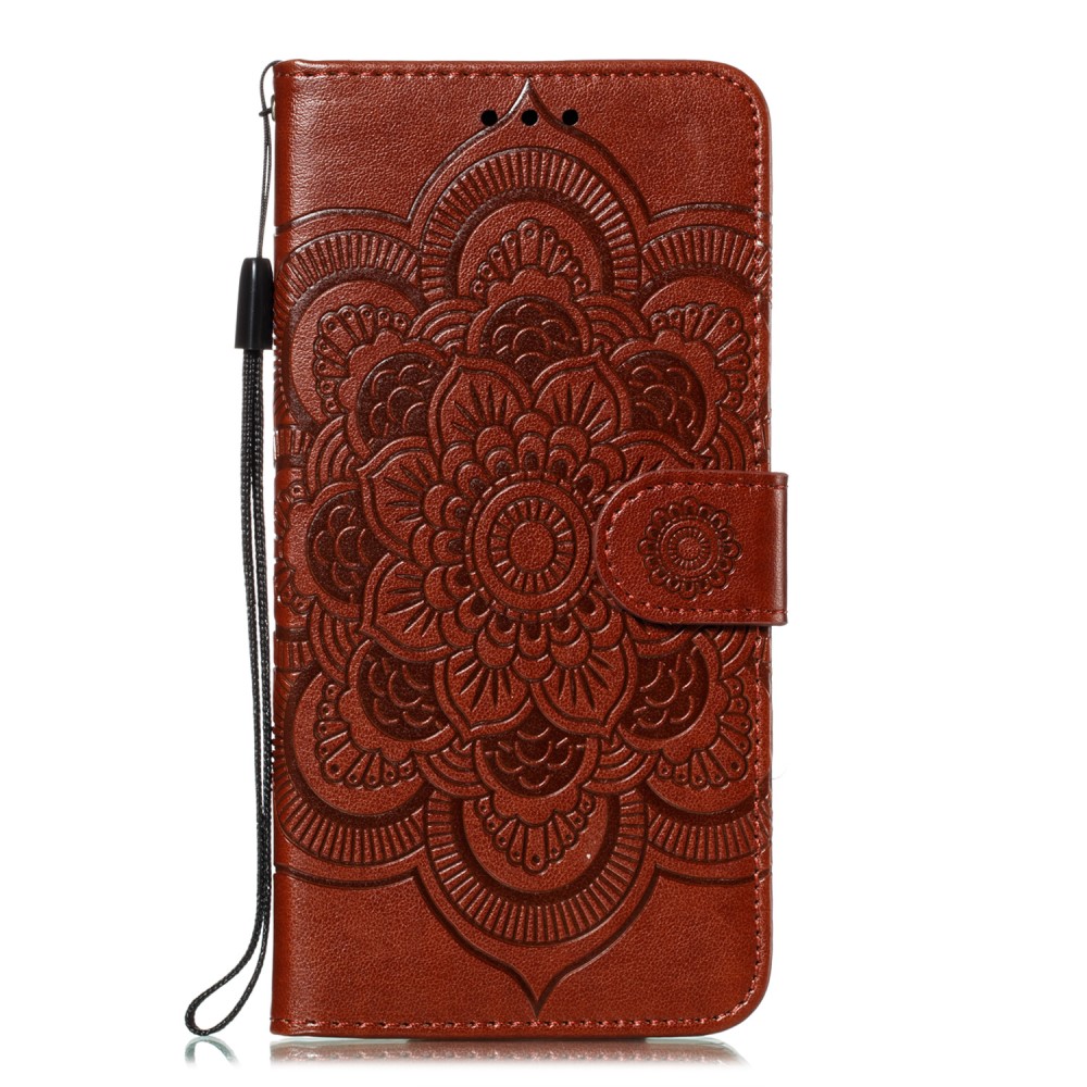  iPhone 11 Pro - Plånboksfodral Mandala - Brun